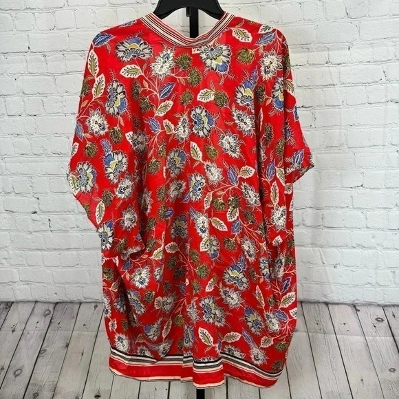 Loft Red Floral Kimono Size XS/S - Picture 5 of 5